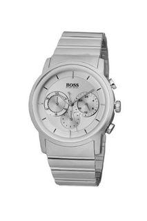 Hugo Boss Quartz with Silver Dial Chronograph Display and Silver Stainless Steel Strap 1512638