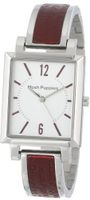 Hush Puppies HP.3616L.1516 Signature Rectangular Stainless Steel Red Genuine Leather