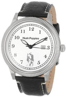 Hush Puppies HP.3676M.2522 1958 Round Stainless Steel Black Genuine Leather Date