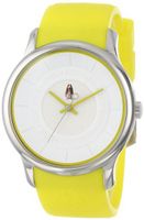 Hush Puppies HP.3689M00.9501 Orbz Round Stainless Steel Yellow Silicone Strap