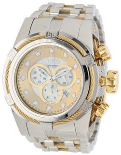 Invicta 12746 Bolt Reserve Chronograph Champagne Mother-Of-Pearl Dial Stainless Steel