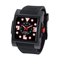 iTime Unisex Quartz with Black Dial Analogue Display and Black Silicone Strap MC4302-MC03
