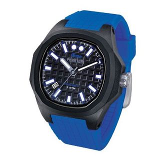 iTime Unisex Quartz with Black Dial Analogue Display and Blue Silicone Strap PH4901-PHN2