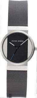 Jacob Jensen New Series Quartz with Black Dial Analogue Display and Black Rubber Strap 722
