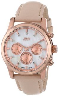 JBW J6270D Mother-Of-Pearl Nude Leather Diamond