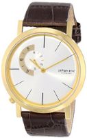 Johan Eric JE1500-14-016 Randers Gold Ion-Plated Coated Stainless Steel Silver Sunray Dial