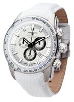 Jorg Gray 3700 Swiss Chronograph - White Texture Dial - Stainless - Leather