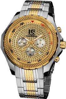 Joshua & Sons JS-43-TT Large Dial Quartz Chronograph Bracelet