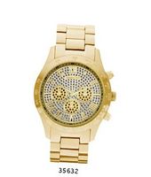 TRENDY FASHION Gold Metal Band with Gold Dial BY FASHION DESTINATION