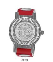TRENDY FASHION Red/Silver Bullet Band Silicon Strap , Hip-Hop Silver Case, Silver Dial BY FASHION DESTINATION
