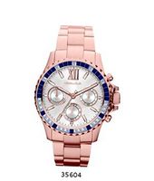 TRENDY FASHION Rose Gold Metal Band with White Dial BY FASHION DESTINATION