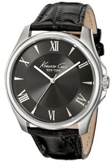 Kenneth Cole New York KC1996 Classic Grey Dial Roman Numerals Black Strap