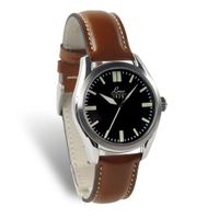 Laco 1925 Navy Automatic with Black Dial Analogue Display and Brown Leather Strap 861615
