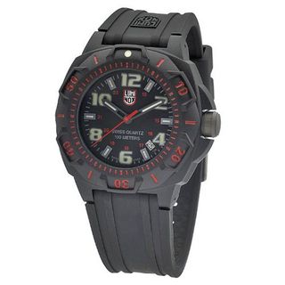 Luminox 0215.SL Sentry 0200 Black Dial With Red Markings On The Outer Bezel