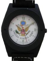 'U.S. Army" Black Metal Sport With Compass On Strap by Military Time