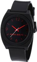 Miss Sixty Ladies Stu001 In Collection Vintage, 3 H and S, Black & Red Dial and Black Strap