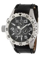 Momentus Black Leather Band Black Dial Chronograph TM246S-04BS