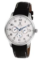 Momentus Black Leather Band & White Dial Chronograph FD240S-02BS