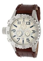 Momentus Brown Leather Band Plated Bezel Chronograph TM246S-08BS