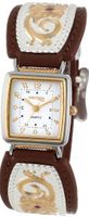 Montana Time WCH820 Floral Inset Leather Band Analog
