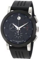 Movado 0606545 "Museum" Perforated Black Rubber Strap Sport