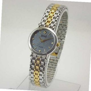 NICOLET Round Two-Tone Gray Dial with Austrian Crystals. Model: NC-2002W