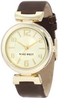 Nine West NW/1262CHBN Gold-Tone Brown Strap