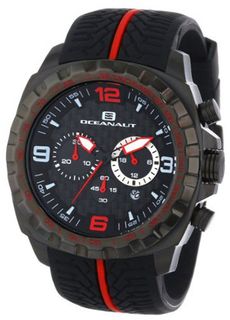 Oceanaut OC1127 "Racer" Stainless Steel and Rubber with Black Strap