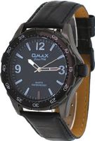 Omax #V008M22G Black Ion Plated Black Strap Casual Sports