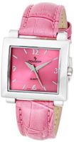 Peugeot 708PK Silver-Tone Pink Leather Strap