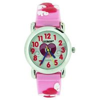 Citron Girls Love Hearts Lilac/Pink Silicone Strap KID97