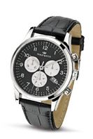 Philip Swan Chronograph R8271941235 with Quartz Movement, Black Dial and Stainless Steel Case