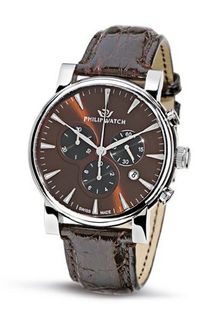 Philip Wales Chronograph R8271693055 with Quartz Movement, Brown Dial and Stainless Steel Case