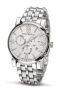 Philip Wales Chronograph R8273693045 with Quartz Movement, White Dial and Stainless Steel Case