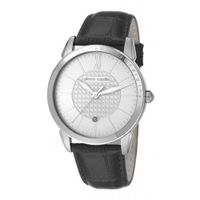 Pierre Cardin pc105911f02 mm Stainless Steel Case Black Leather Mineral