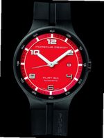 Porsche Design Flat Six Automatic , PVD-coated stainless steel, Red