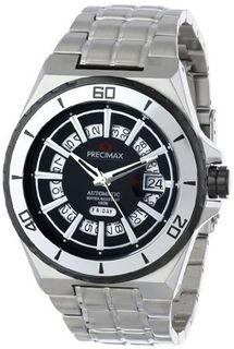 Precimax PX13214 Stark Automatic Black Dial Silver Stainless-Steel Band