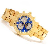 Renato Beauty Limited Diamond Moon Phase Chronograph Blue Dial Goldtone Limited Edition