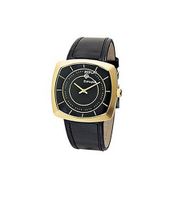 Replay Gents Black Dial Black Leather Strap
