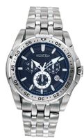 Roamer R-Power Chrono Quartz with Blue Dial Chronograph Display and Silver Stainless Steel Bracelet 750837 41 45 70