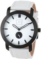 Rockwell Time Unisex CT108 Cartel White Leather Band White Dial Black Case