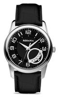 Rodania Swiss Celso Quartz with Black Dial Analogue Display and Black Leather Strap RS2503827