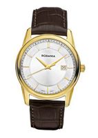 Rodania Swiss Celso Quartz with Silver Dial Analogue Display and Brown Leather Strap RS2507330