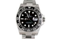 Rolex Stainless Steel Gmt II Black Dial