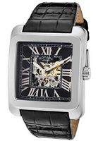 Editions Automatic Partially See Thru Silver/Black Dial Black Genuine Leather