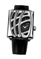 RSW 6020.BS.L1.1.00 Wonderland Stainless-Steel Black Dial Patent Leather
