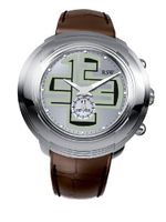 RSW 9130.BS.L9.52.00 Volante Stainless Steel Sunray Dial Luminous Brown Leather