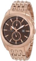 S. Coifman Brown Dial 18k Rose Gold Ion-Plated Stainless Steel