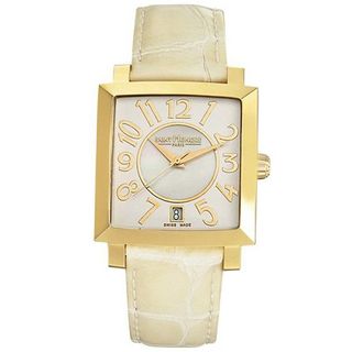 Saint Honore Orsay 761017 3AYBT mm Gold Plated Stainless Steel Case White Calfskin Mineral