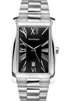Sekonda Quartz with Black Dial Analogue Display and Silver Stainless Steel Bracelet 3634.27